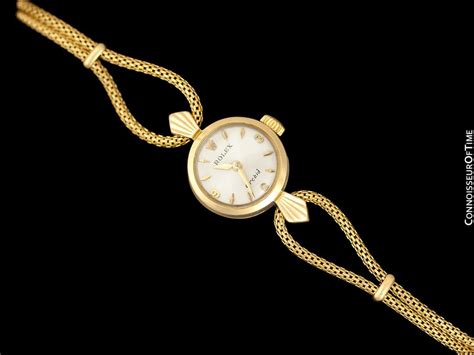 c. 1957 Rolex Orchid Ladies Vintage Watch, 18K Gold 